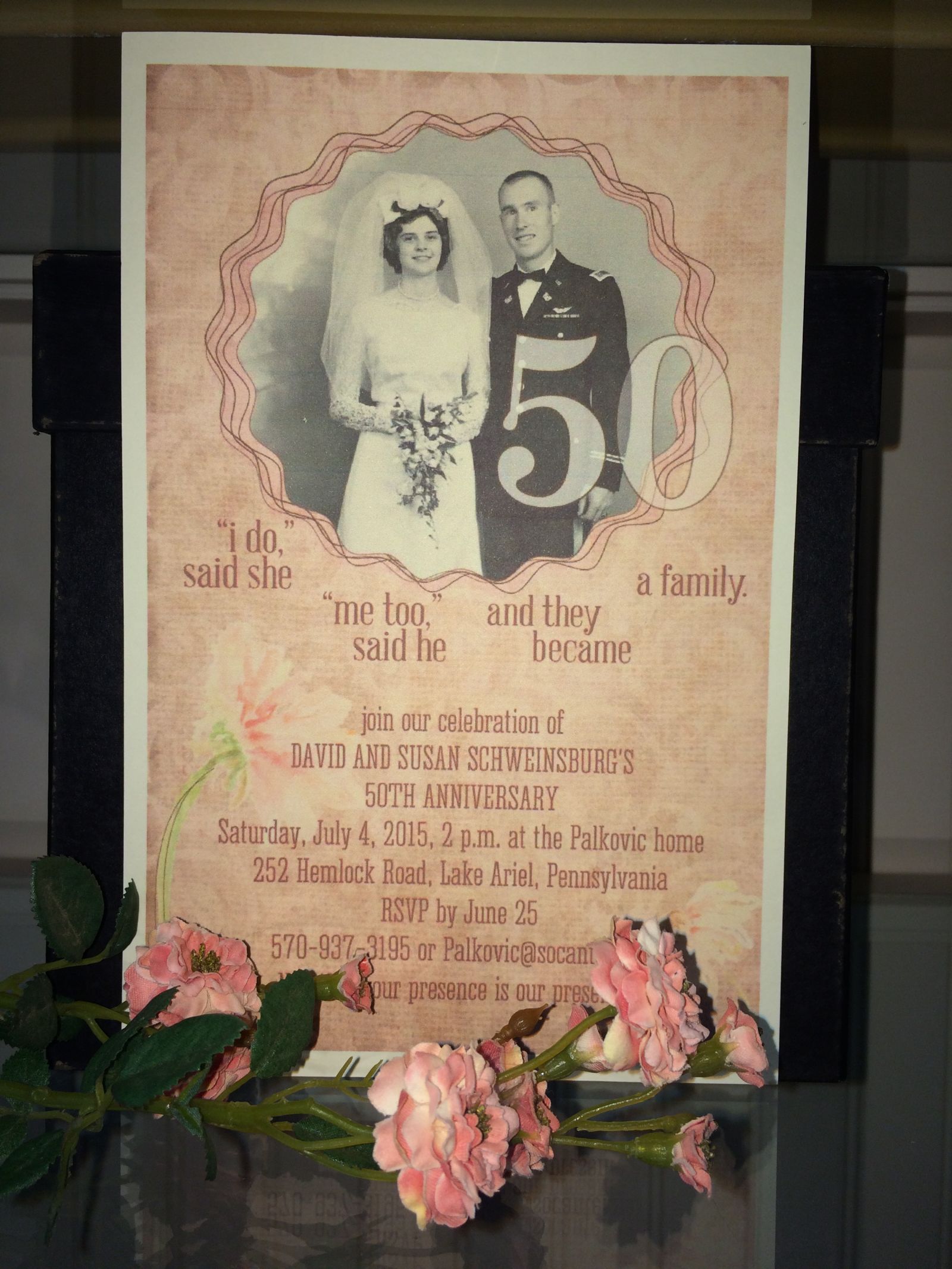 Personalized 50th anniversary celebration invitation